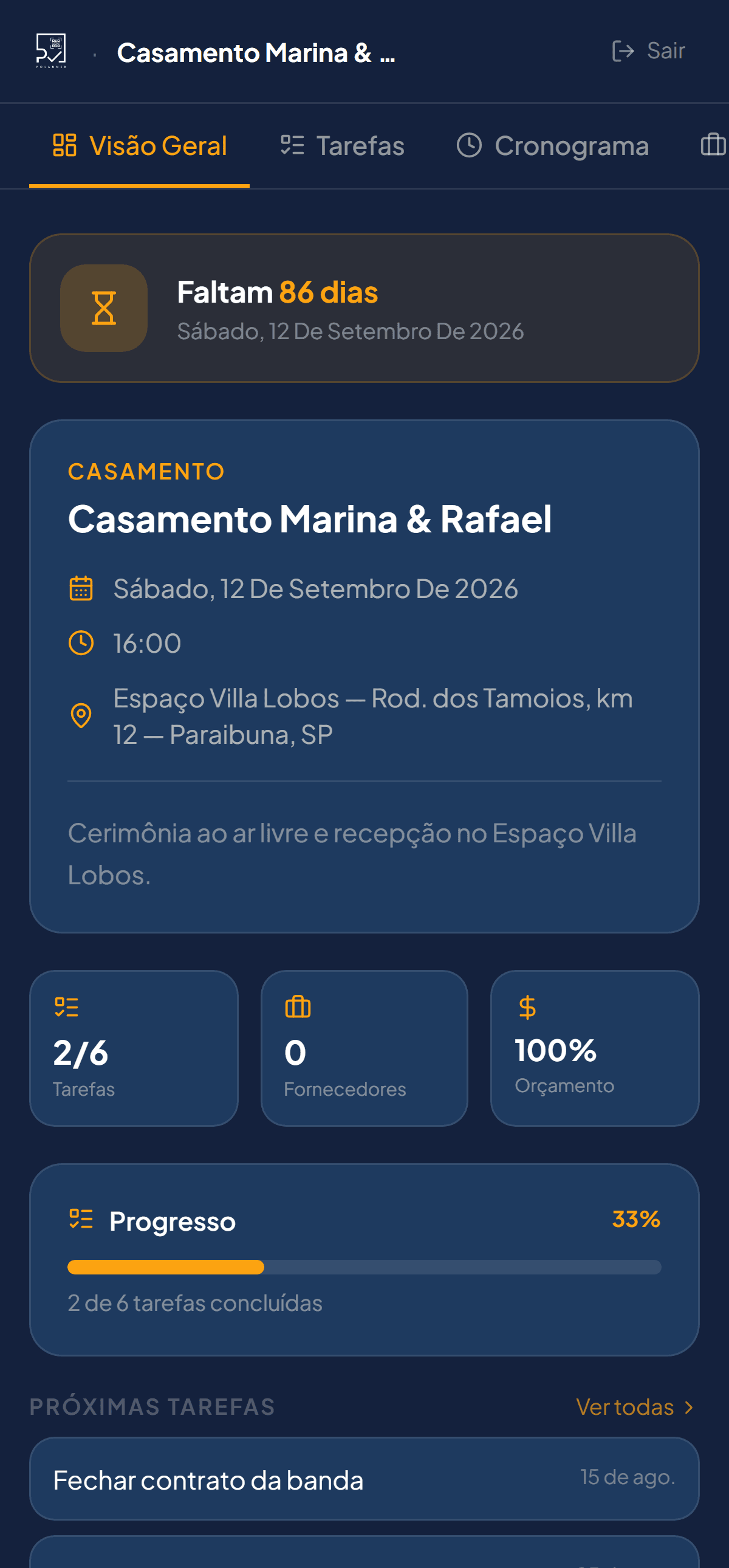 Portal do cliente no celular